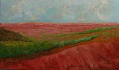 Fleurs sauvages d'été, peinture à l'huile, paysage impressionniste, 14x23