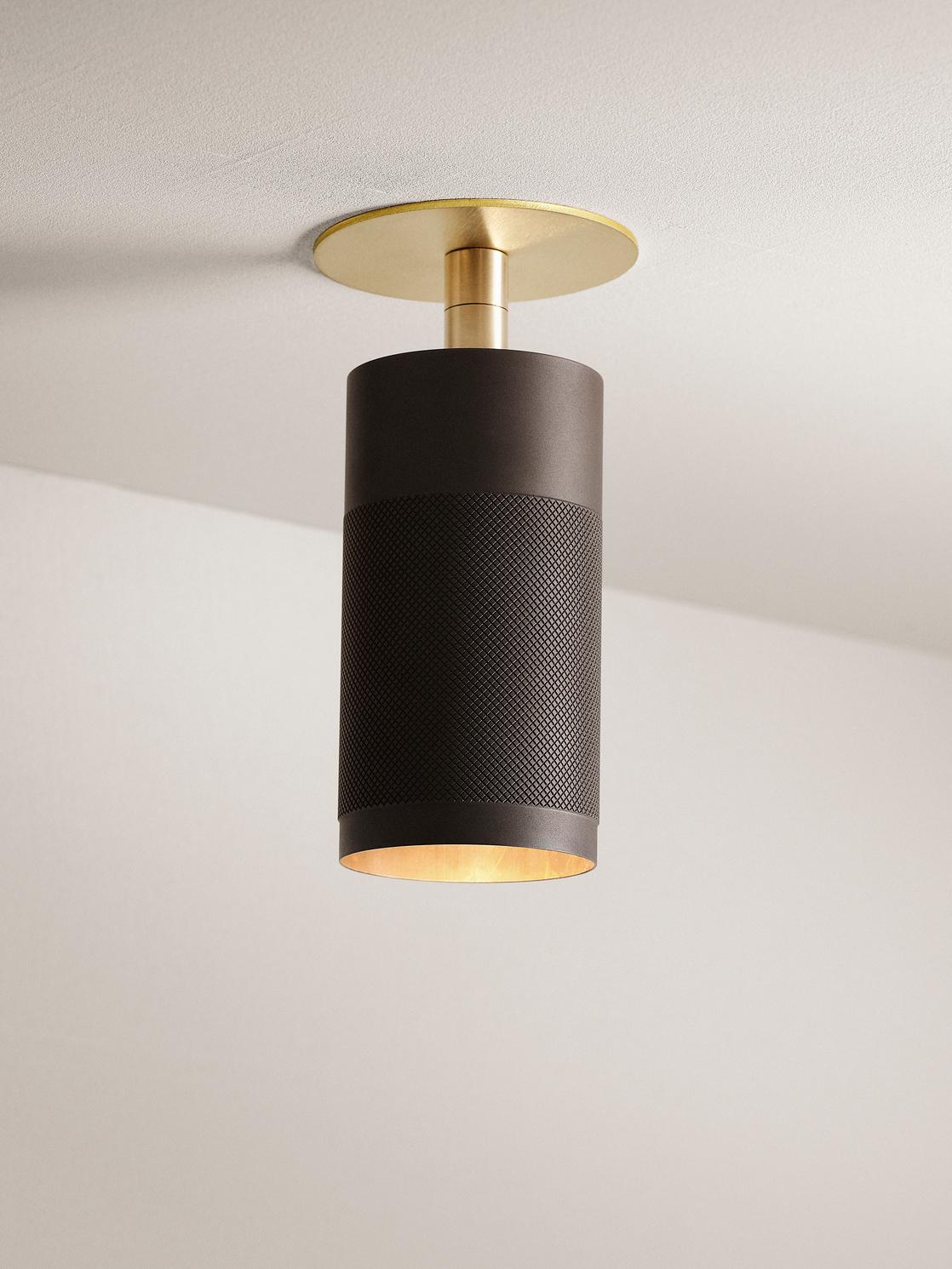 Patrone Recessed Ceiling Light by Thorup Copenhagen
Dimensions: D 6 x H 12 cm.
Materials: Brass.

Available in other colors. Please contact us.

Thorup Copenhagen is an independent Danish design studio, established in 2017 by Kasper Thorup, crafting