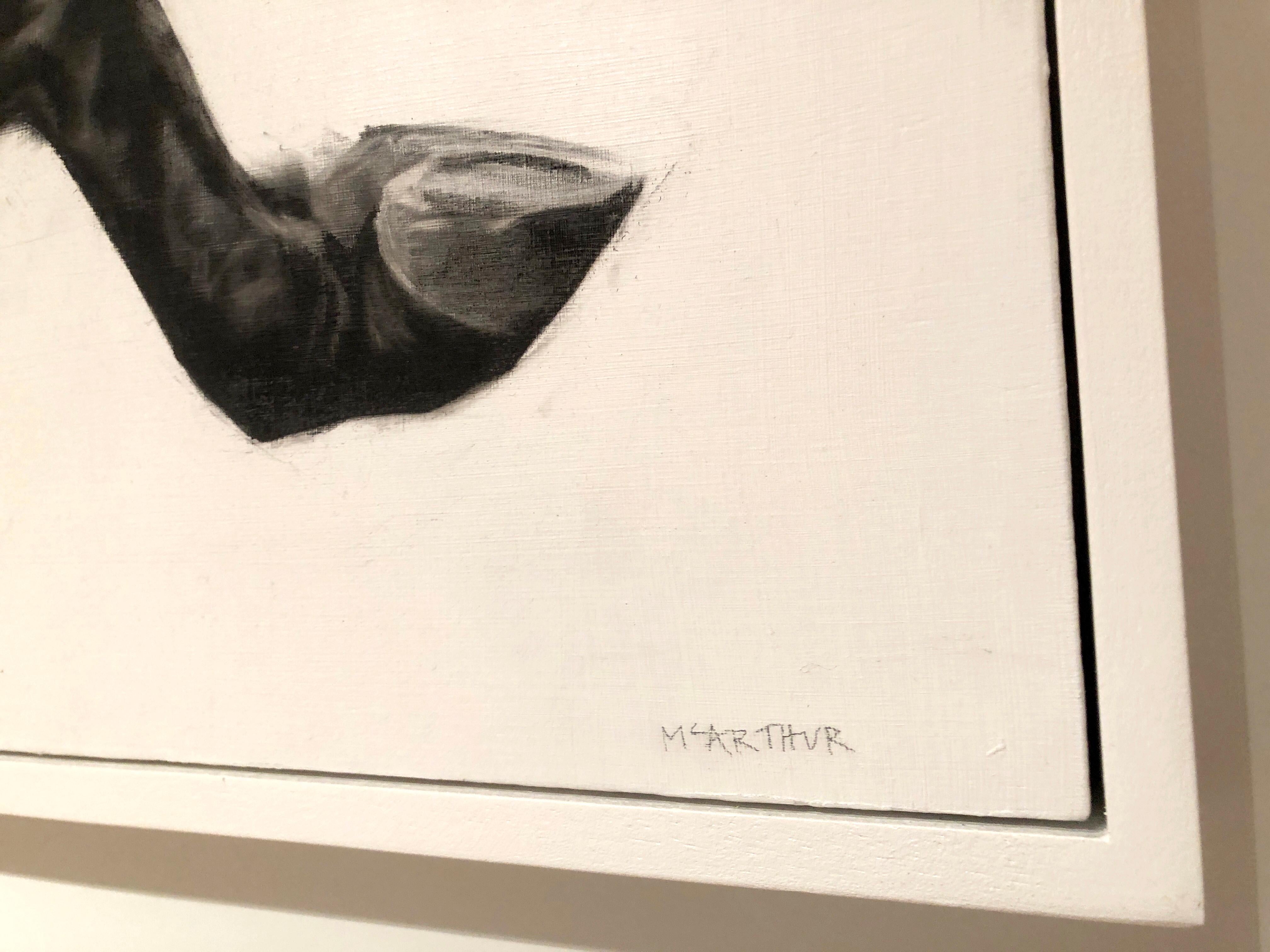 Scottish artist Patsy McArthur explores the grace and power of human movement in her naturalistic drawings and paintings. Her latest works, including small ink studies, charcoal and graphite drawings, and large oil paintings, convey a palpable sense