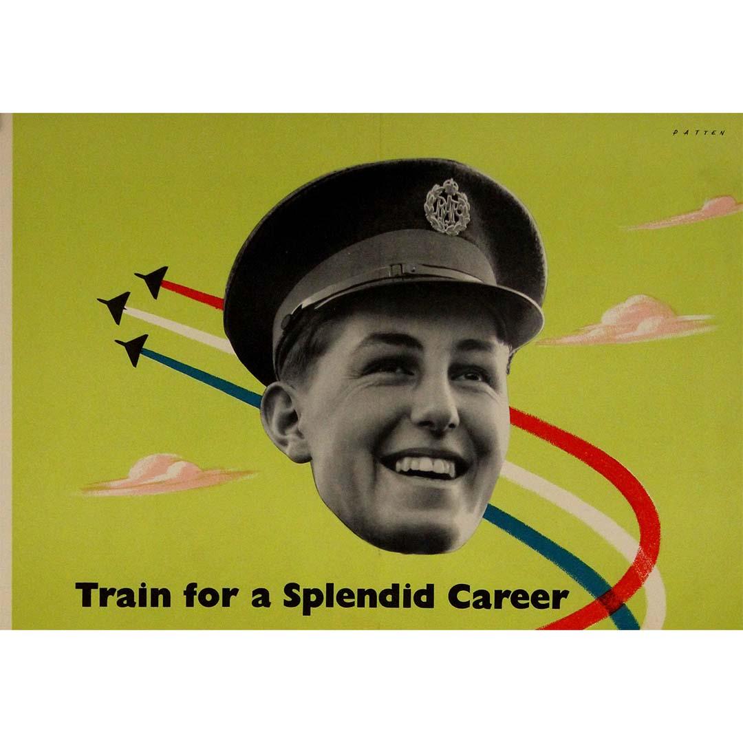 Affiche originale de 1951 « Train for a Splendid Career » dans la Royal Air Force (RAF) en vente 2