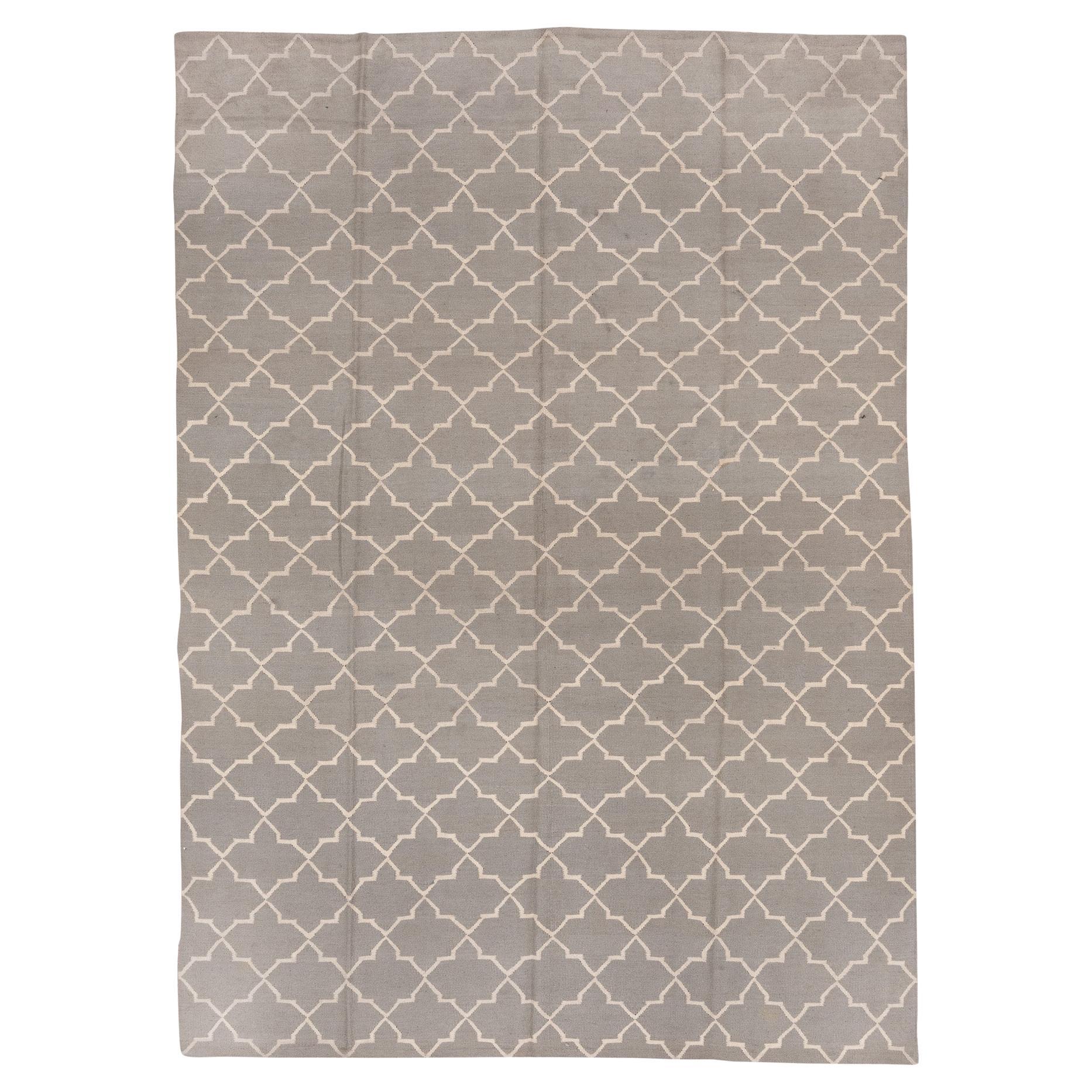 Pattern Grey Kilim For Sale