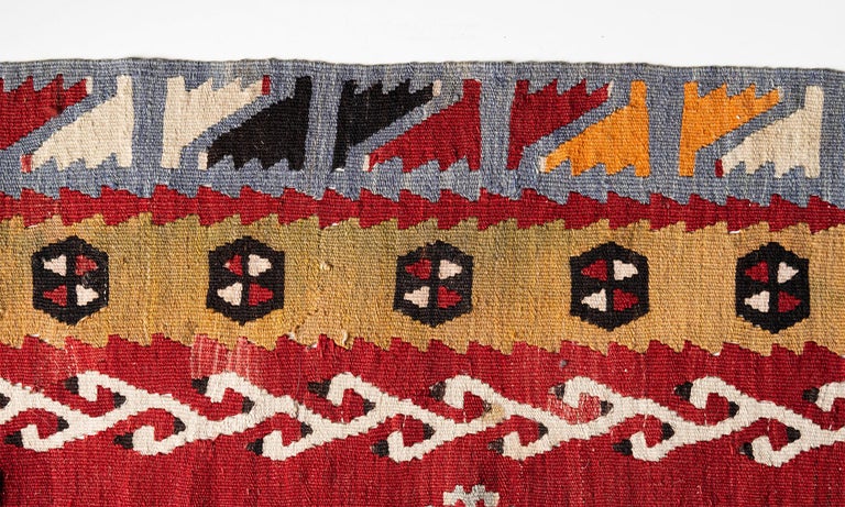 Pattern Motif Kilim, Anatolia, 1950 For Sale 4