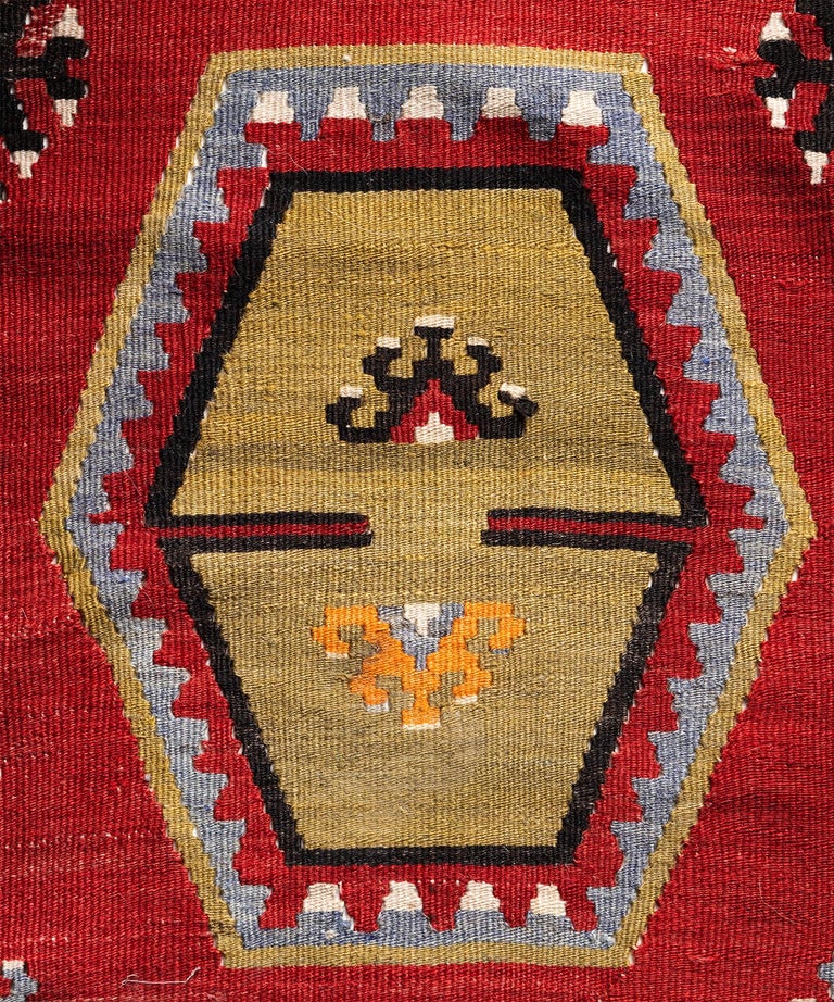 Pattern Motif Kilim, Anatolia, 1950 For Sale 2