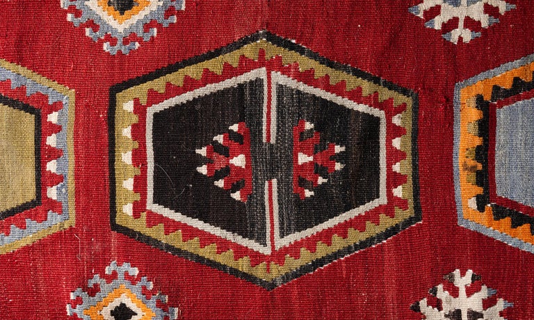 Pattern Motif Kilim, Anatolia, 1950 For Sale 3