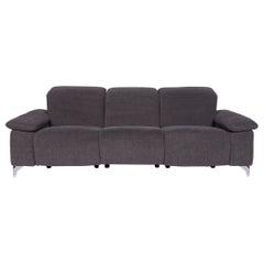 Pattern Ring Fabric Sofa Gray Three-Seat Function Relax Function Couch