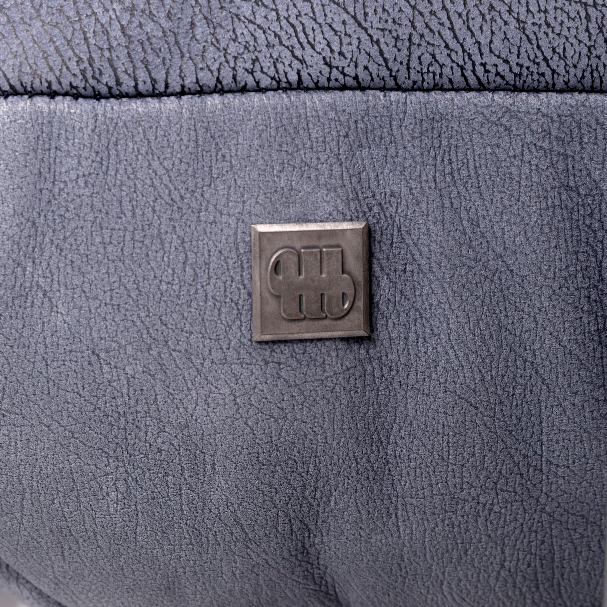 Pattern Ring Leather Sofa Set Blue 9