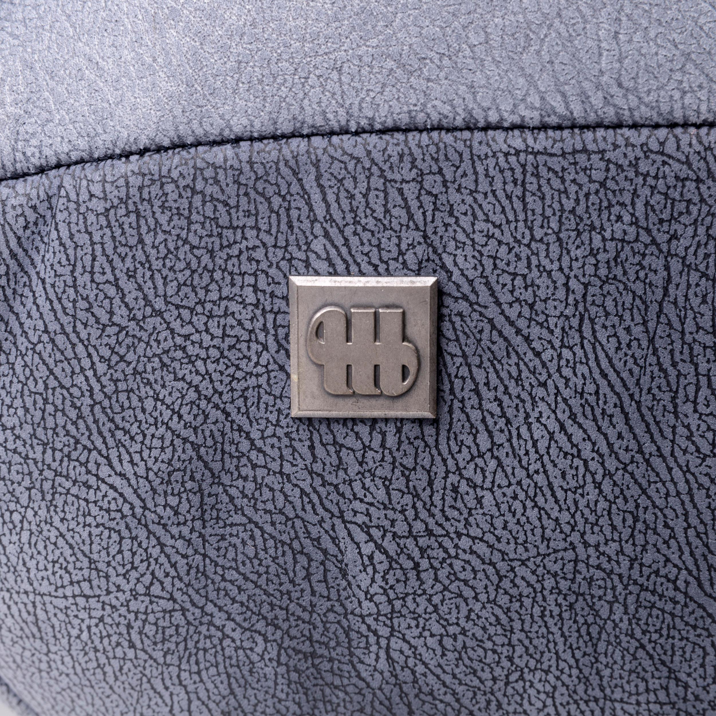 Pattern Ring Leather Sofa Set Blue 12