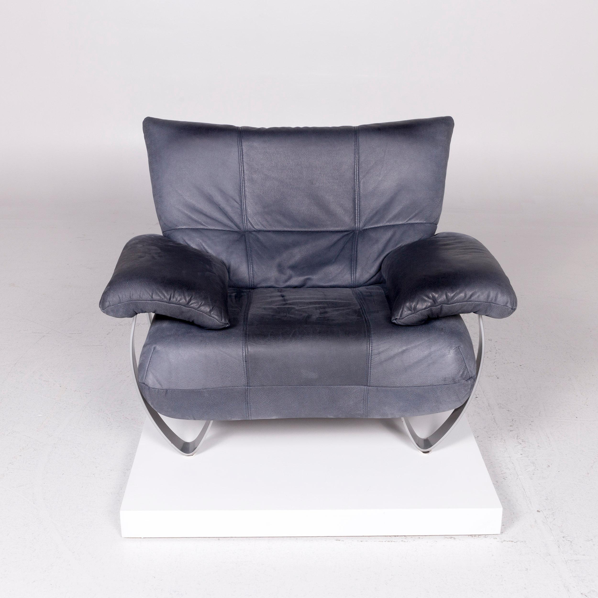 Pattern Ring Leather Sofa Set Blue 13