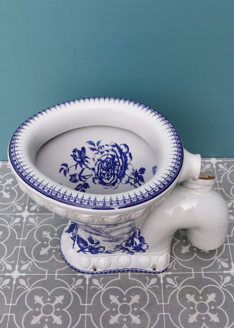 Gemusterte antike viktorianische ExcelsiorToilettenkommode mit S