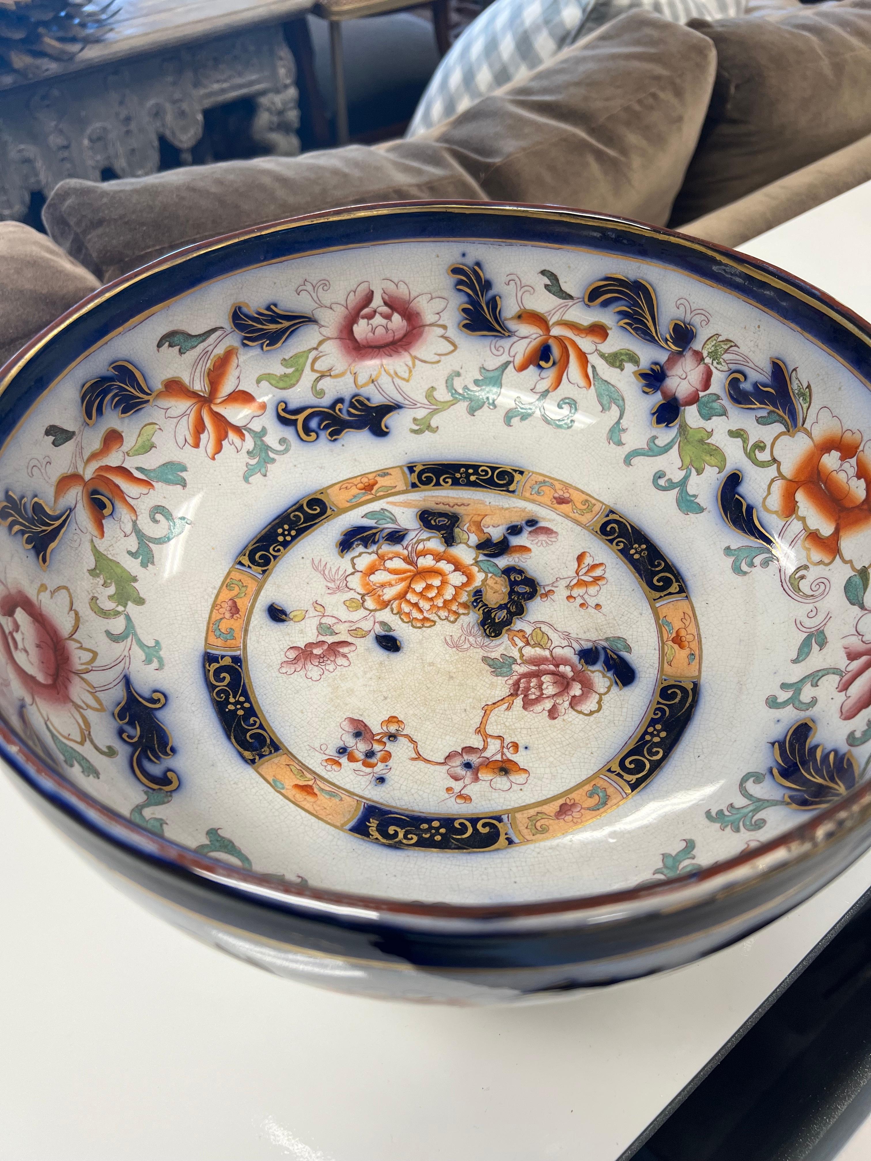 English Patterned Ceramic Dish, circa 1860 For Sale
