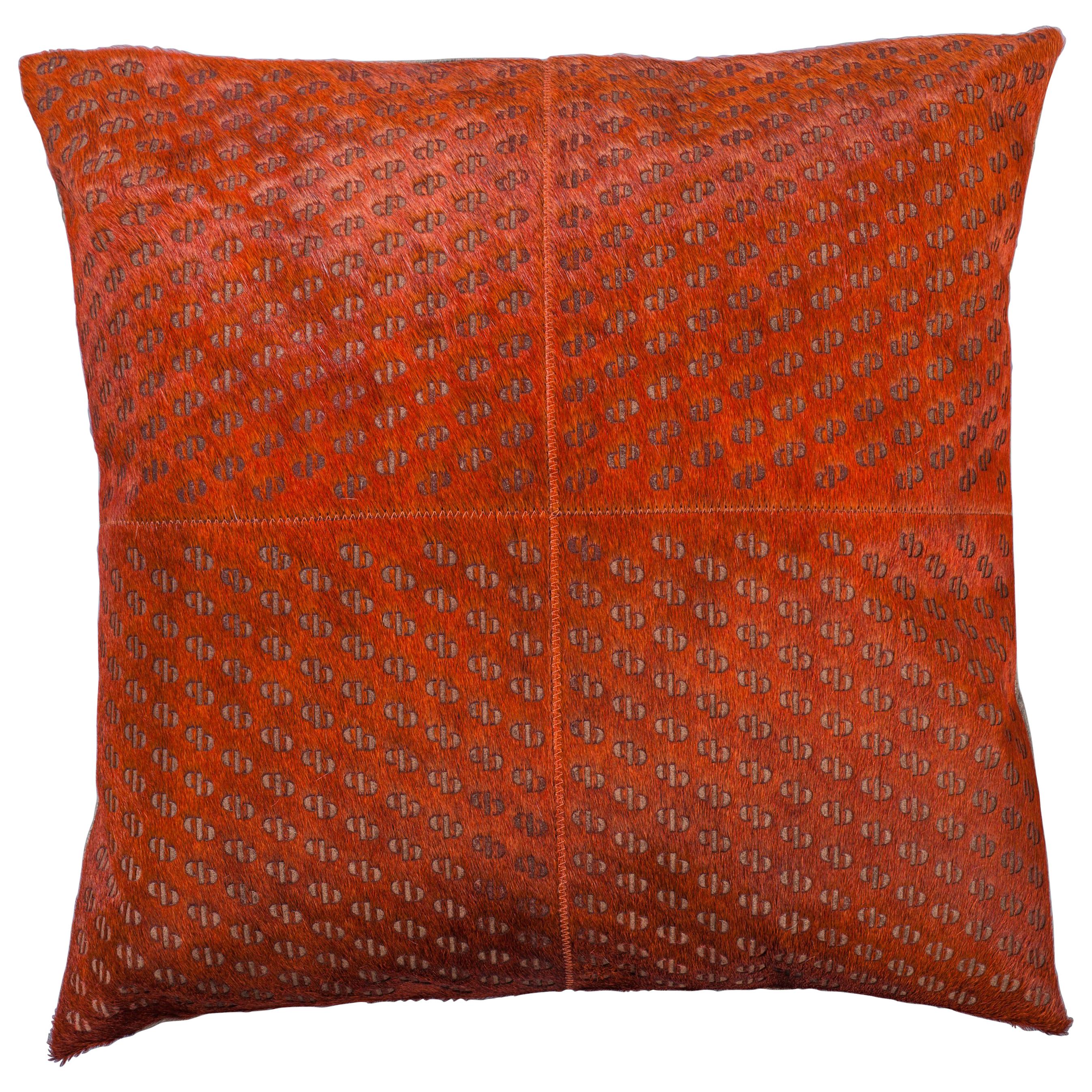 orange patterned cushions