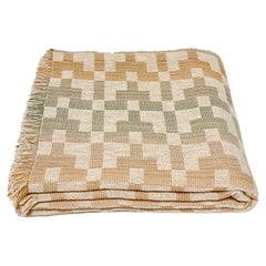 Patterned Woven Cotton Bedspread by Folk Textiles (Esme / Fade)