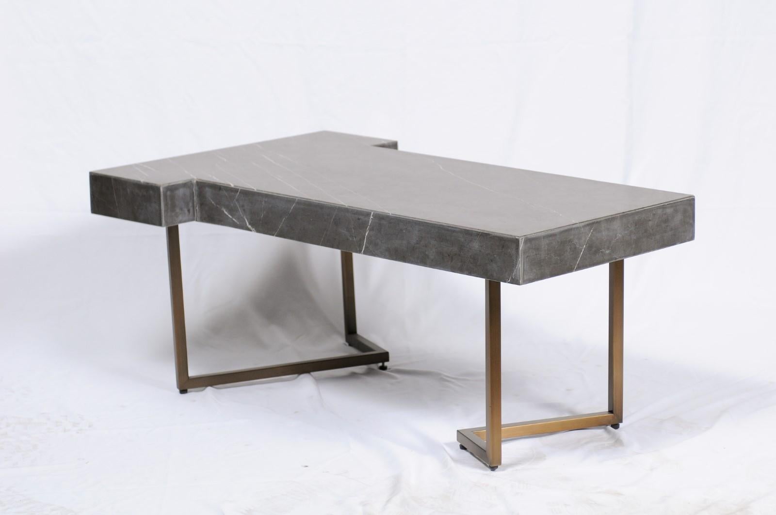 Patterson Black Marble Coffee Table Darryl Carter for Baker 4