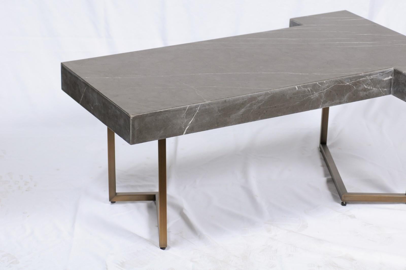 Patterson Black Marble Coffee Table Darryl Carter for Baker 1