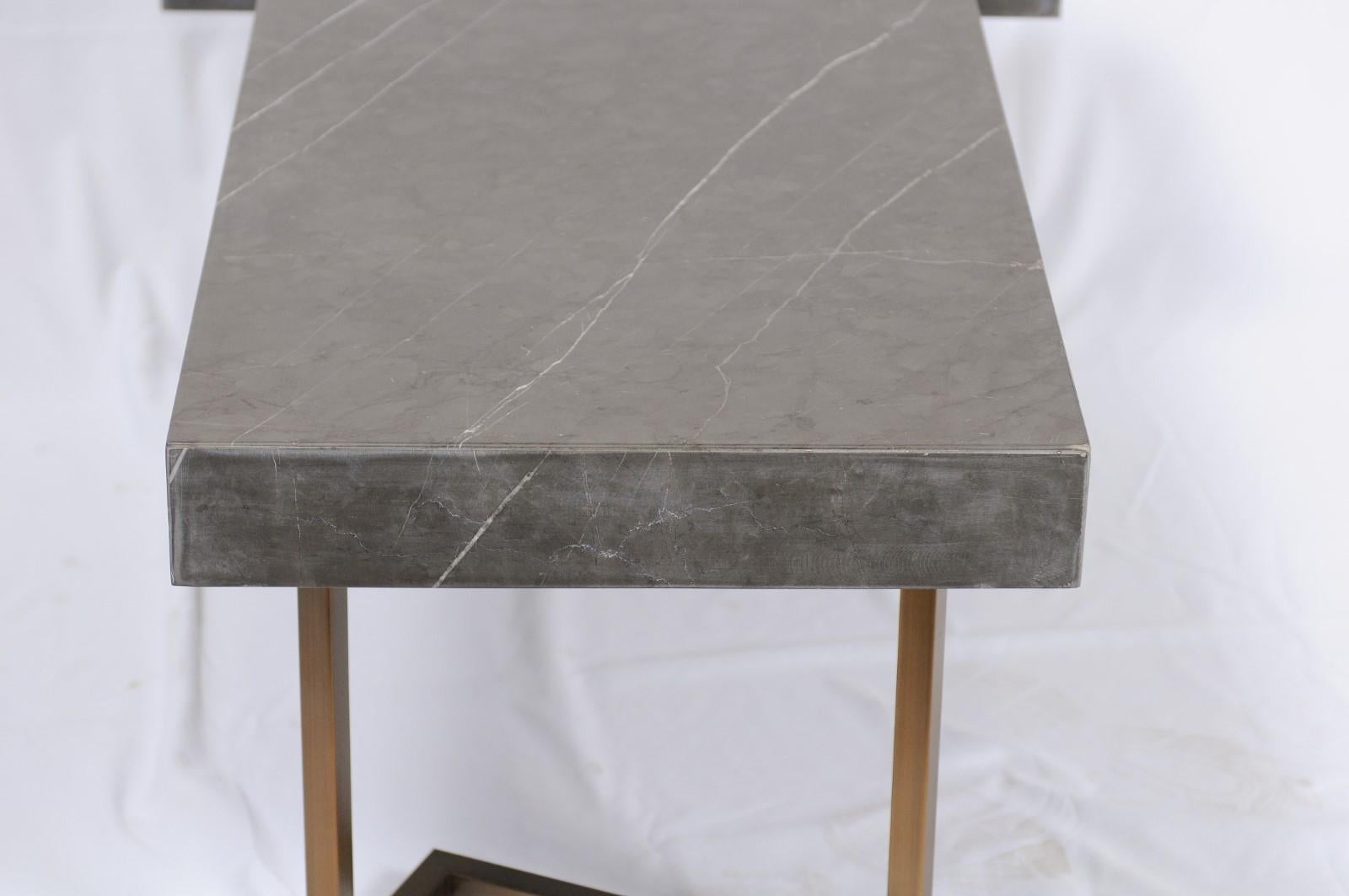 Patterson Black Marble Coffee Table Darryl Carter for Baker 3