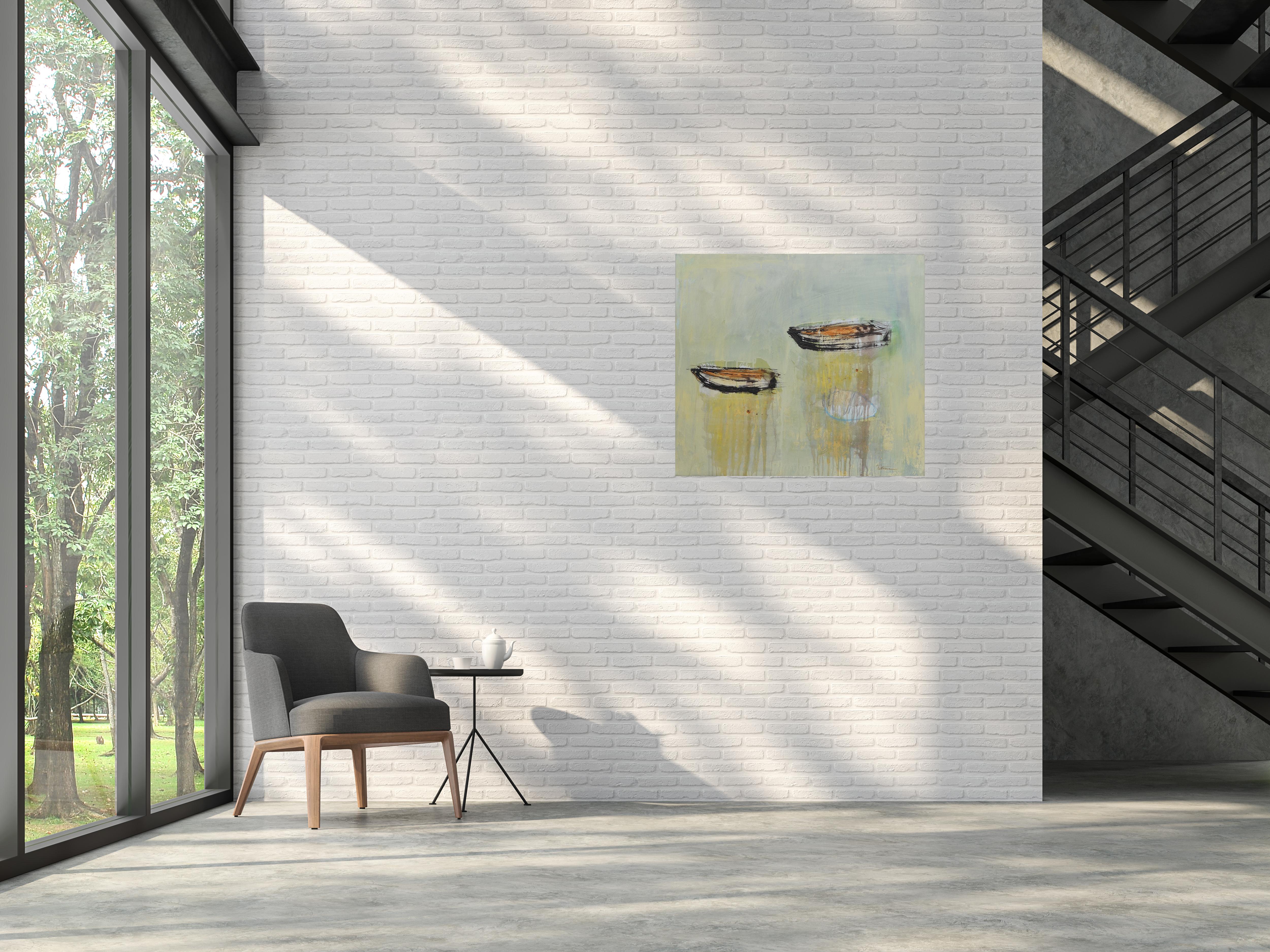 Patterson 11  Barche  Greene & Greene  Pittura acrilica dorata - Landscape Painting Marrone di PATTERSON, Yendris