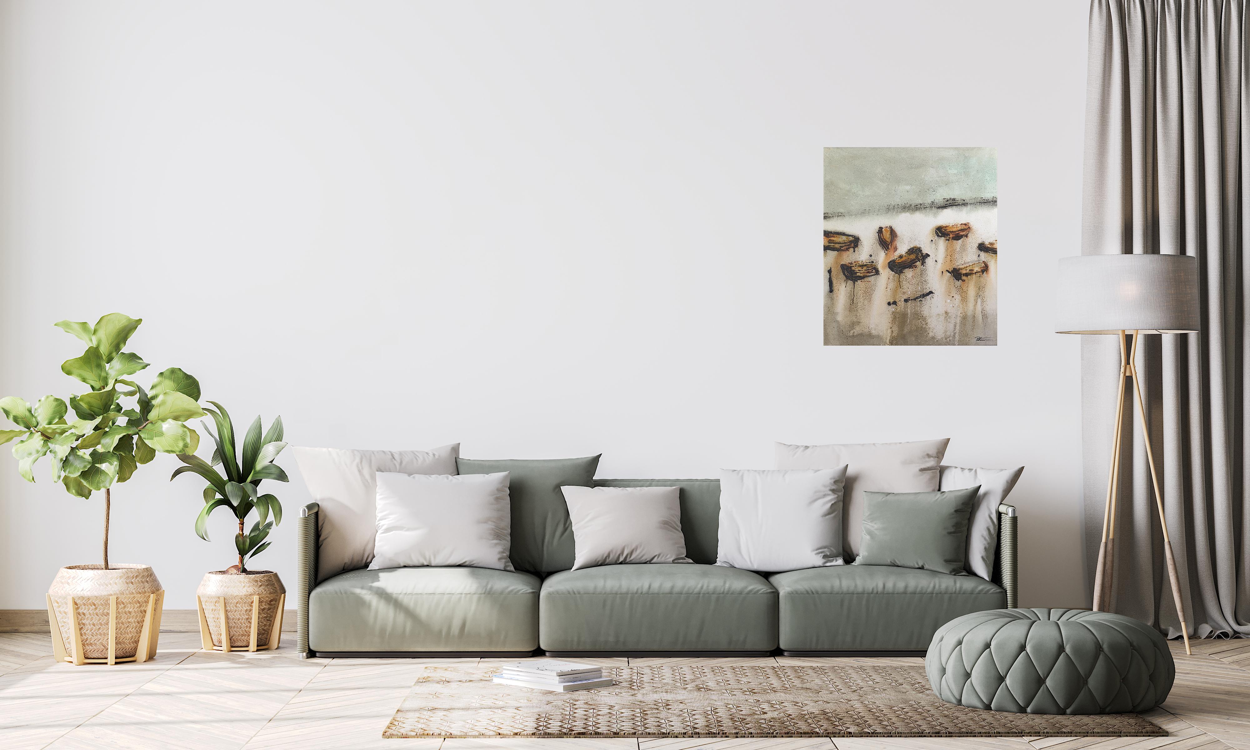 Patterson   Boot  Senkrecht  sin titulo 9. Acrylmalerei im Angebot 1