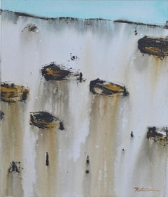 Patterson  Boats in the Sea. todos flotan. acrylic painting