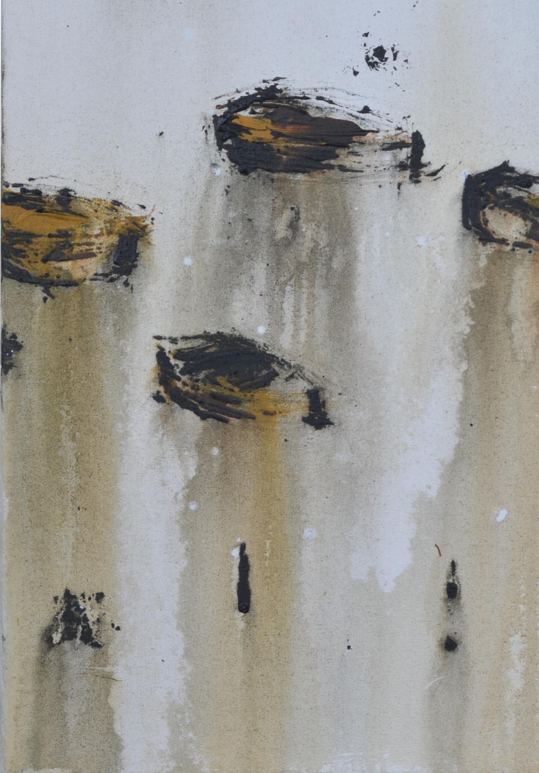 Patterson  Boats in the Sea. todos flotan. acrylic painting - Neo-Expressionist Painting by PATTERSON, Yendris
