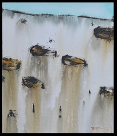 Patterson  Boats in the Sea. todos flotan. acrylic painting