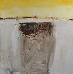 Patterson. Giallo quadrato. Marrone. Nave. pittura acrilica