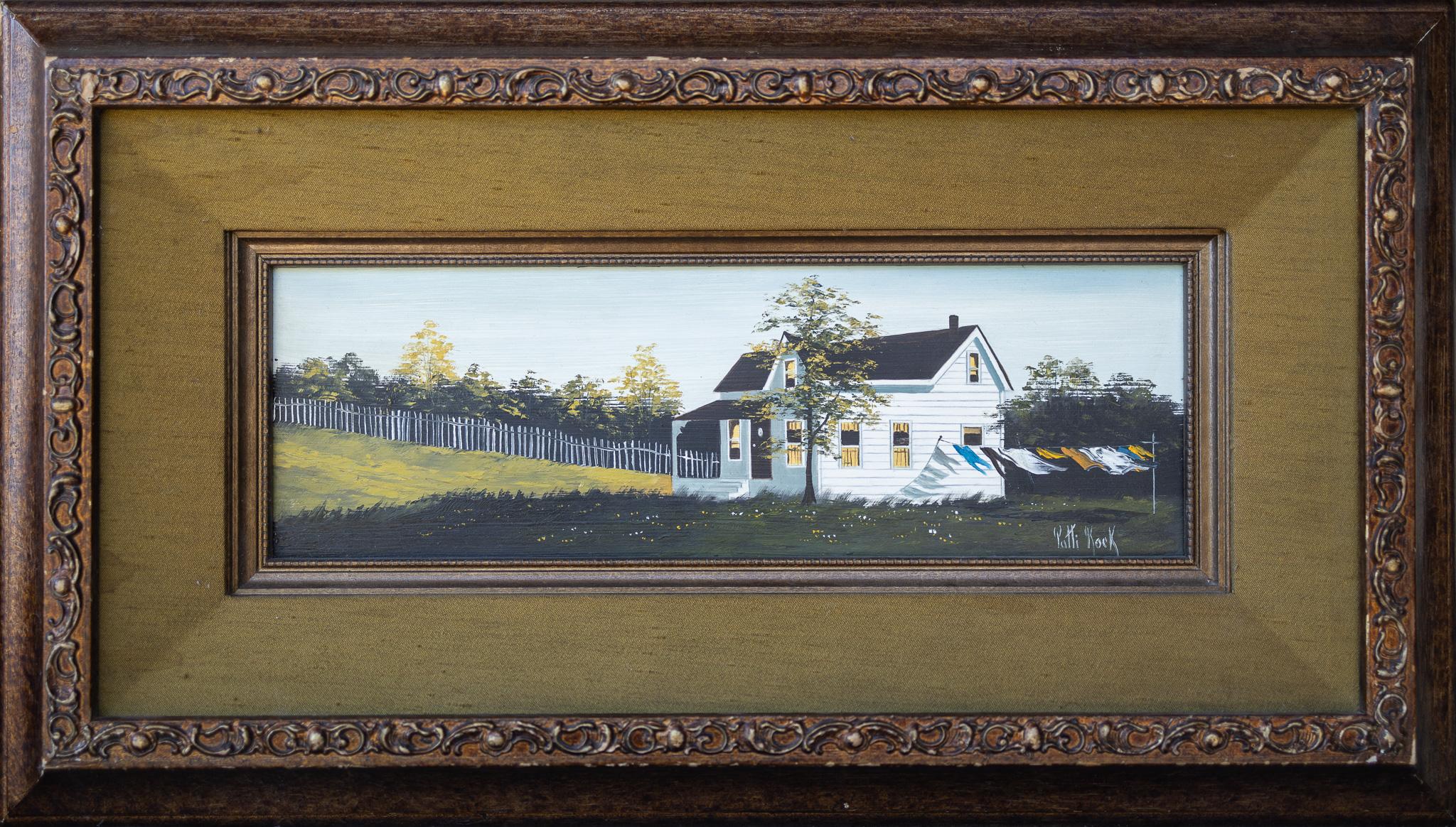 Farmhouse Landscape II - Painting by Patti Rock