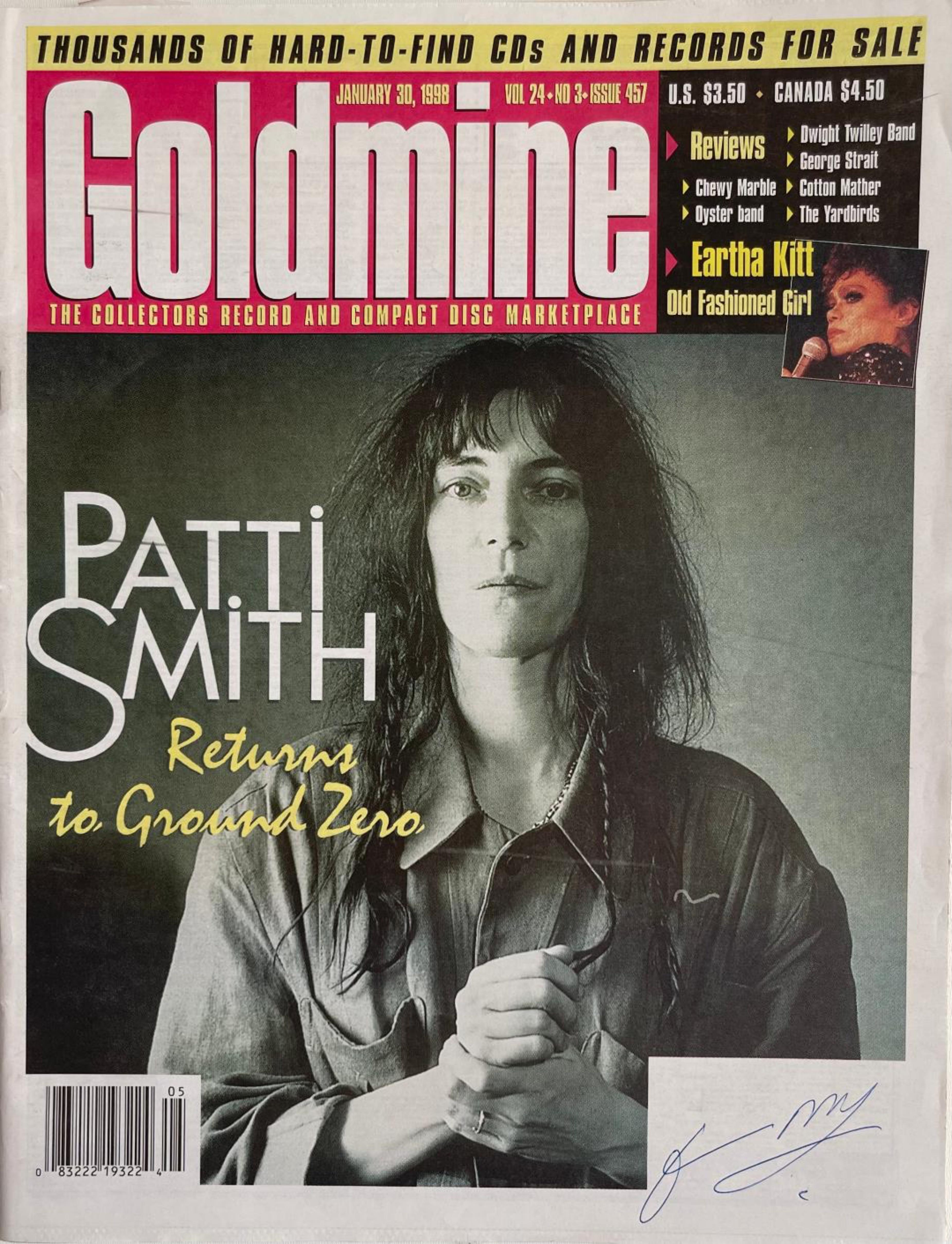 Goldmine Magazine (hand signed by Patti Smith on the cover) 