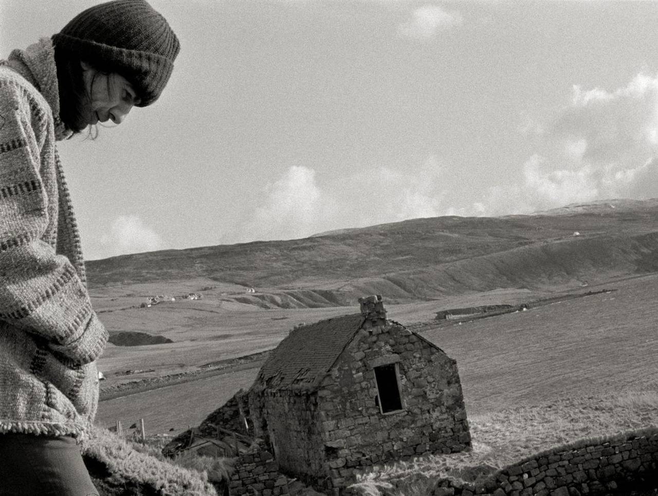 Pattie Boyd Black and White Photograph - George Harrison, Isle of Skye, Scotland