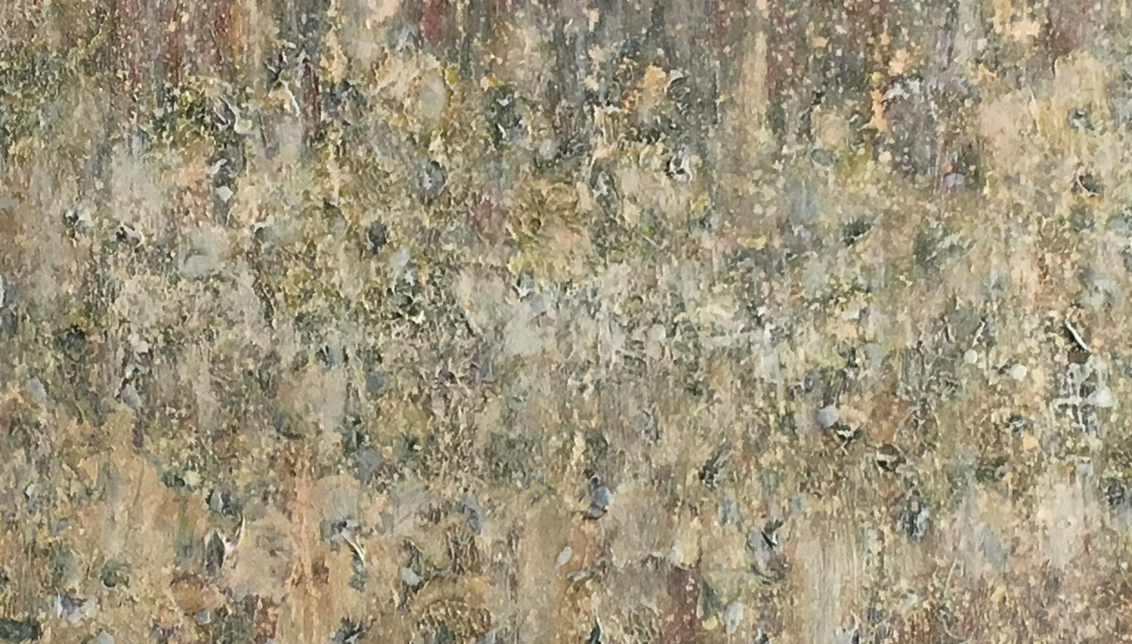 This painting is a primitive folk abstract.  It is in remembrance of lilacs on South Hill Road.  I used spices, blueberry juice and acrylics.  It has two coats of varnish for UV protection. and the edges are painted grey. :: Mixed Media :: Abstract