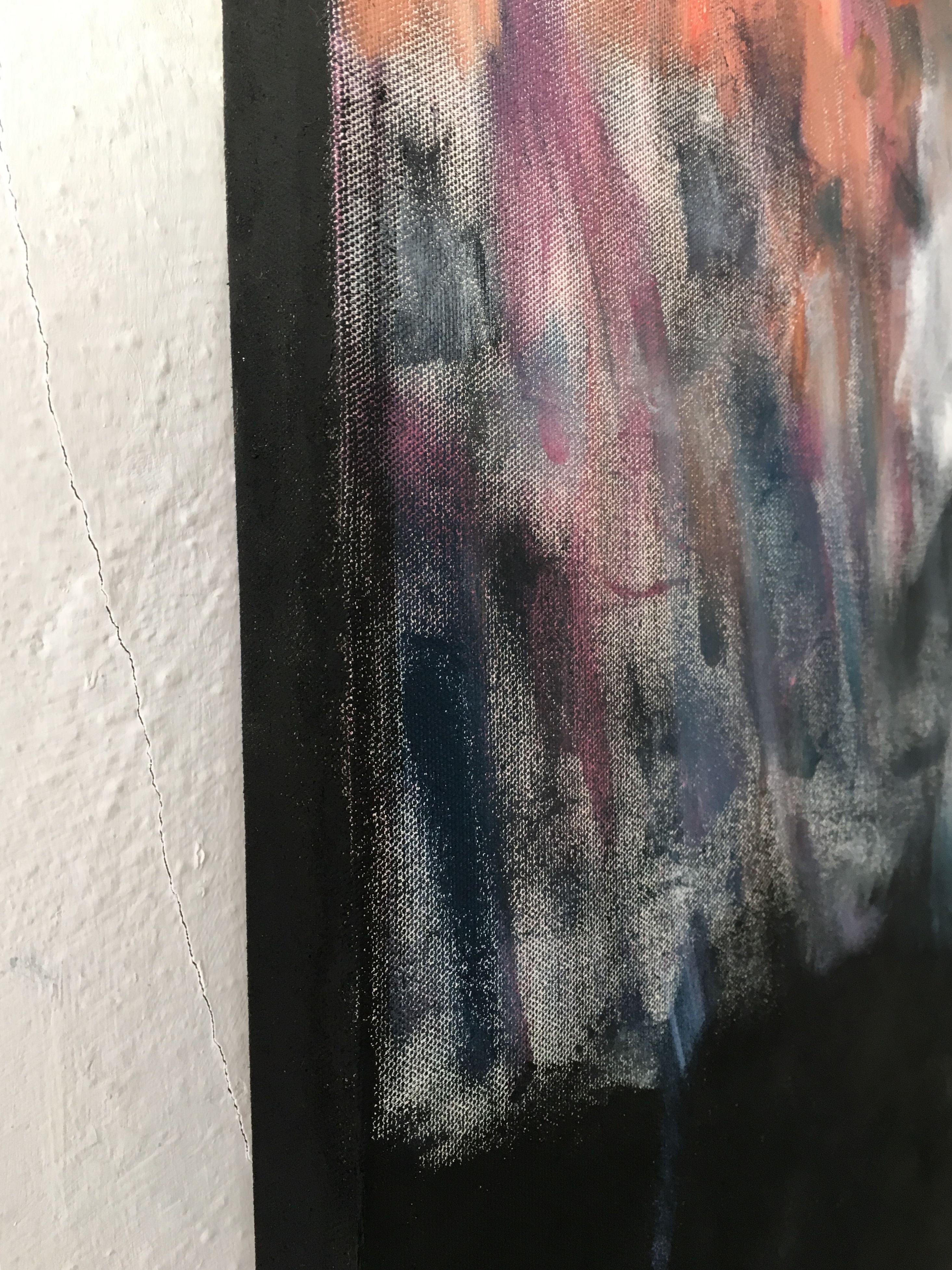 Kinfolk I, Painting, Oil on Canvas - Black Abstract Painting by Patty Beaton