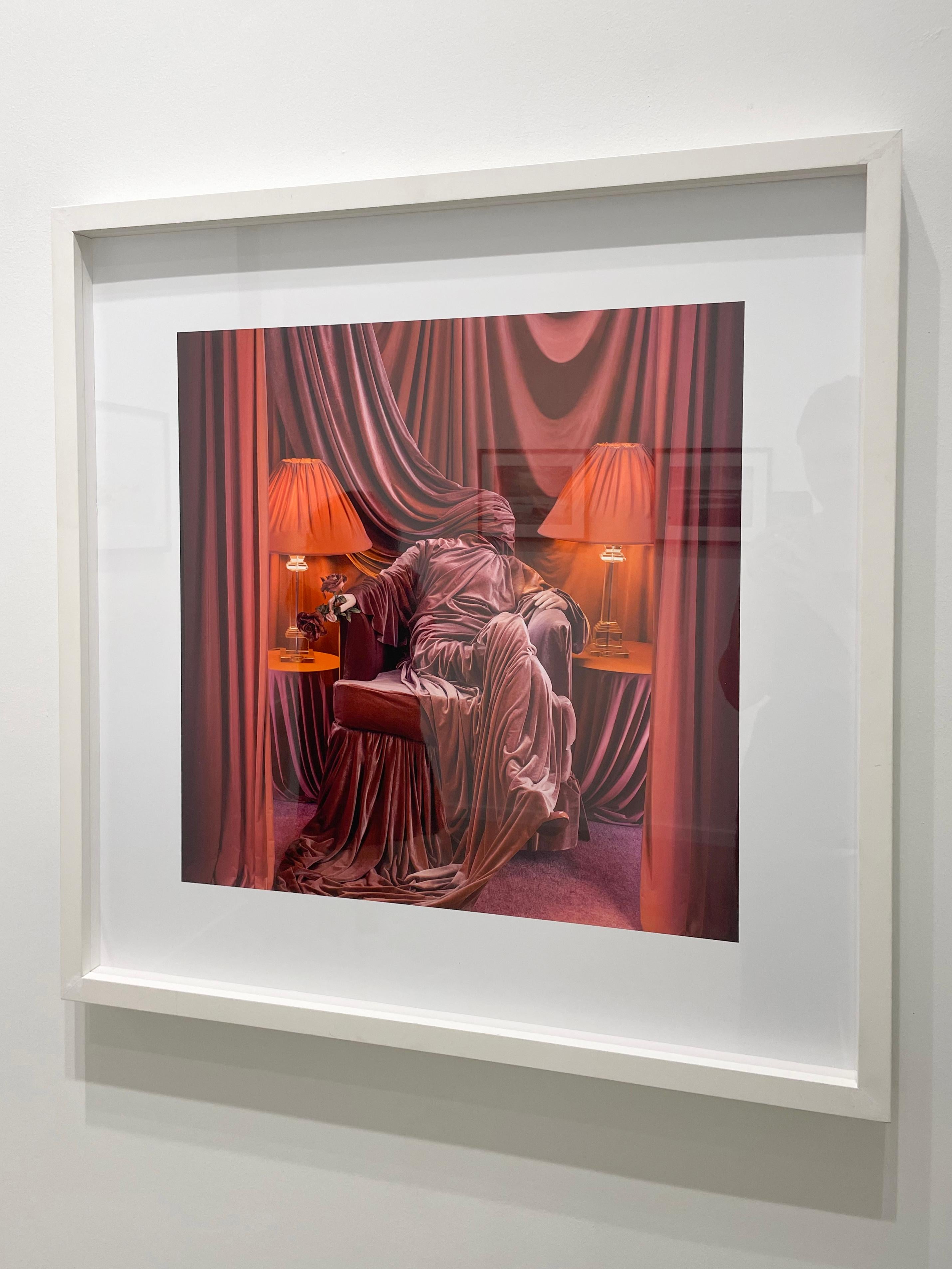 Mad Mauve - Limited Edition Color Photograph, Woman Artist, Pink, Fabric - Brown Figurative Photograph by Patty Carroll