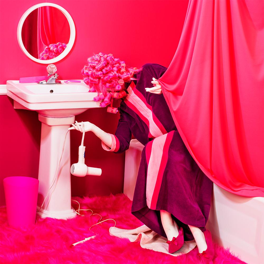 Patty Carroll Color Photograph - Pink Bathroom