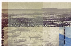 "Landlocked (Swim with the Fish)", Contemporary Landscape, Mixed Media Print