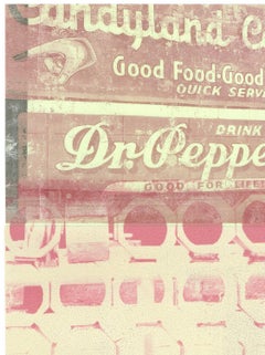 "In fila (ginocchia rosse)", contemporaneo, rosso, verde, blu, inchiostro, tecnica mista