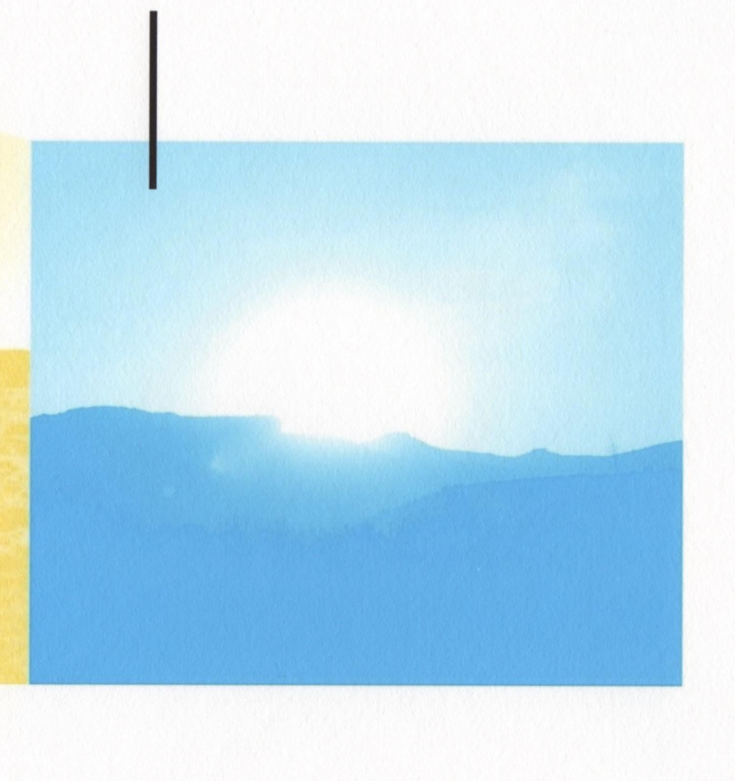Patty deGrandpre’s “Are We There Yet? (Southwest)” is a 5.5 x 14.5 inch unique abstract inkjet print represented on 11 x 16.5 inch Awagami Bamboo Japanese paper embracing both the art of digital printmaking, minimalism, and creative photography.