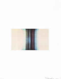 "Televisión rota 12", Abstracto, Contemporáneo, Azul, Marfil, Rojo, Impresión, 2017