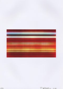 "Broken Television 206", photo, digital print, abstract, red, orange, yellow
