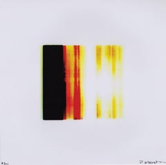 "Televisione rotta 301", Astratto, Nero, Rosso, Arancione, Giallo, Foto, Stampa
