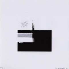 „Broken Television 306“, Abstrakt, Grau, Schwarz, Weiß, Foto, Druck, 2018