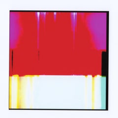 "Broken Television 307", Patty deGrandpre, digital print, abstract, pink, red
