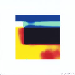 "Broken Television 311", Abstract, Black, Red, Yellow, Photo, Digital Print