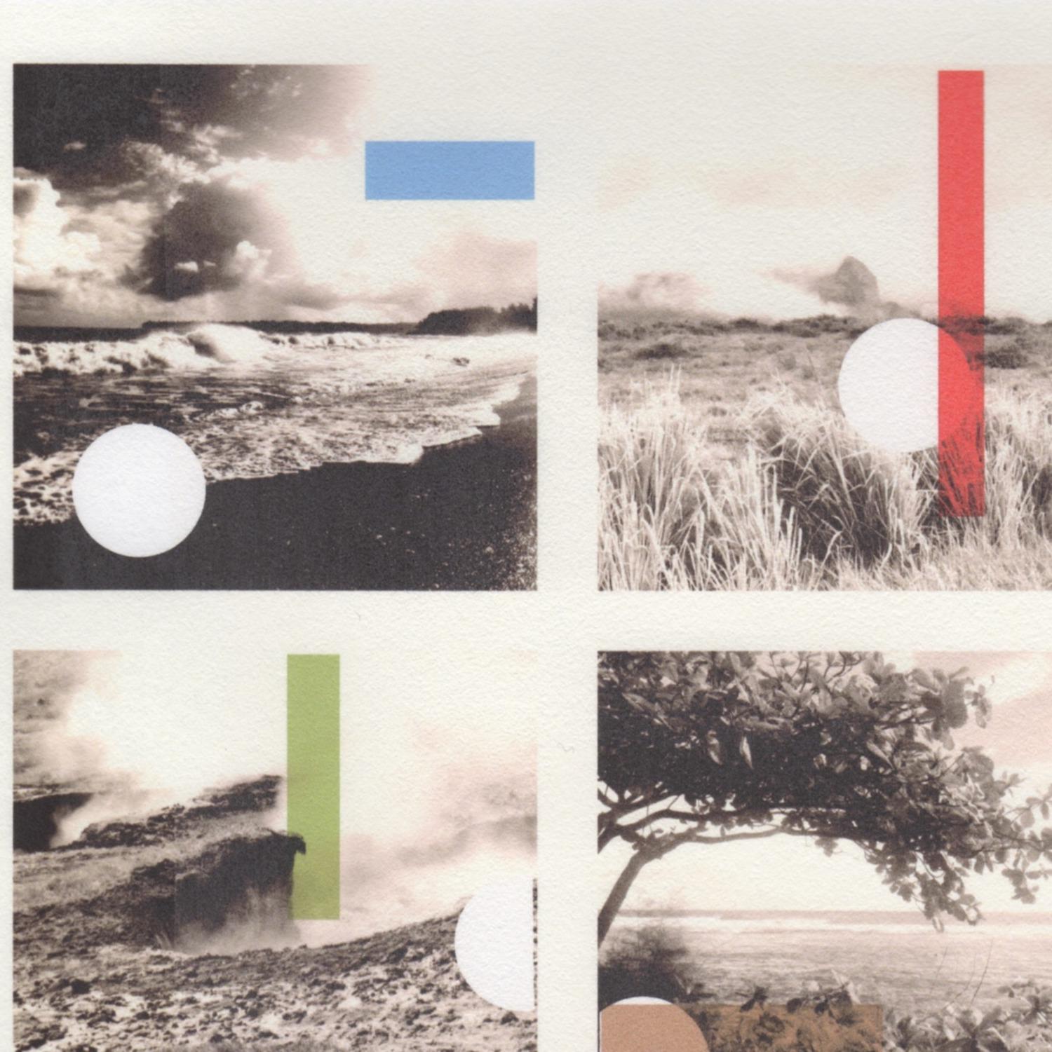 „Get it While it Lasts“, Abstrakte Landschaft, Bäume, Ozean, Sepia, Druck, 2020 (Beige), Landscape Print, von Patty deGrandpre