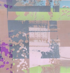 "It's Right There in Front of You", Abstract Landscape, Black, Pink, Print