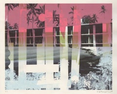 "Kauai, Deserted", Abstract, Architecture, Magenta, Green, Black, Print, 2019