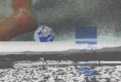 "New Mexico, Sometimes it Snows in the Desert", Abstract, Mixed Media Print