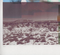 "Santa Fe, Color and Reflection", Abstract Landscape, Desert, Green, Print