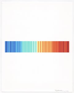 "Complementi 1", Astratto, Policromatico, Strisce, Blu, Arancione, Stampa, 2018