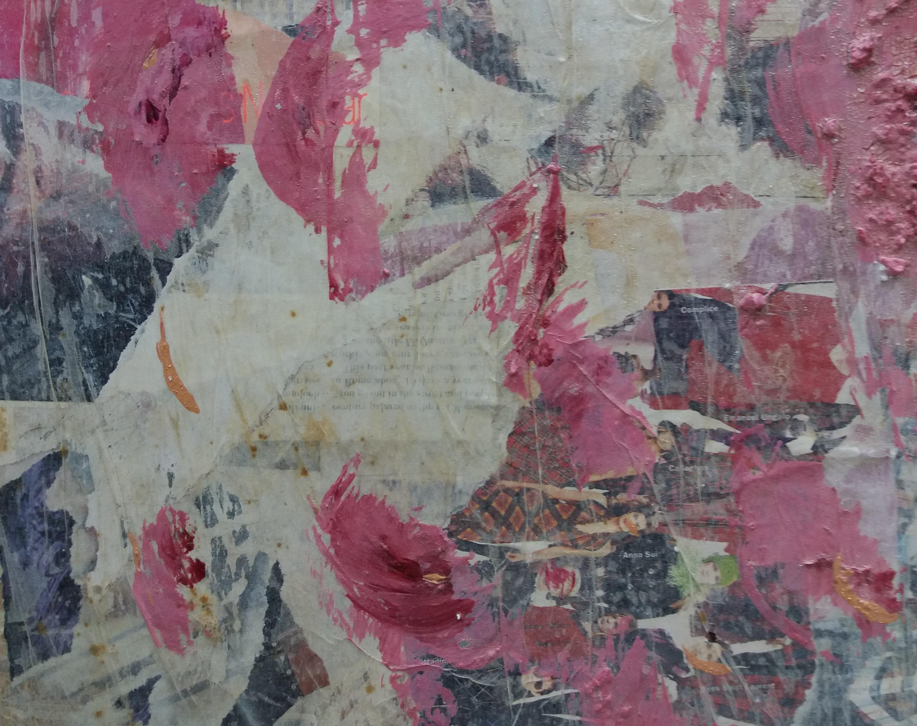 Pau Alemany  Rosas pintura contemporánea original en técnica mixta en venta 4