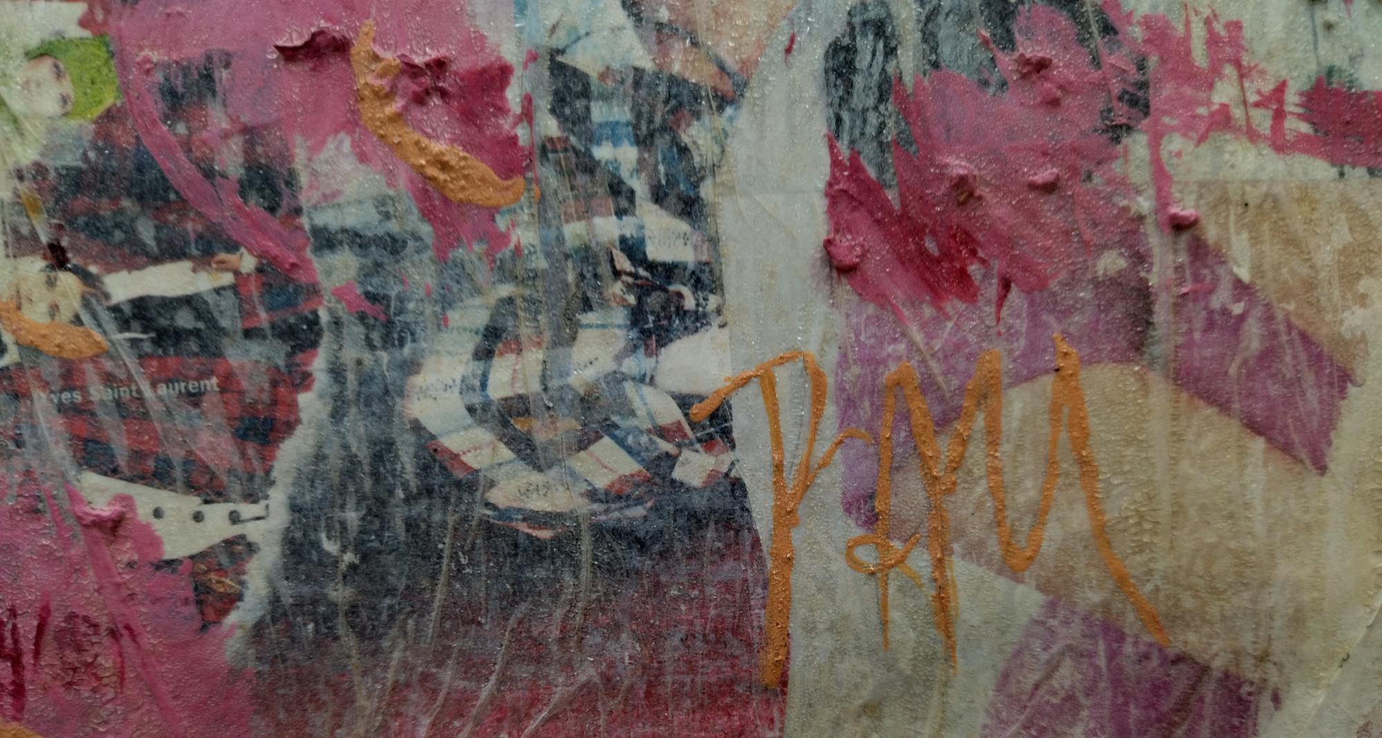 Pau Alemany  Rosas pintura contemporánea original en técnica mixta en venta 5