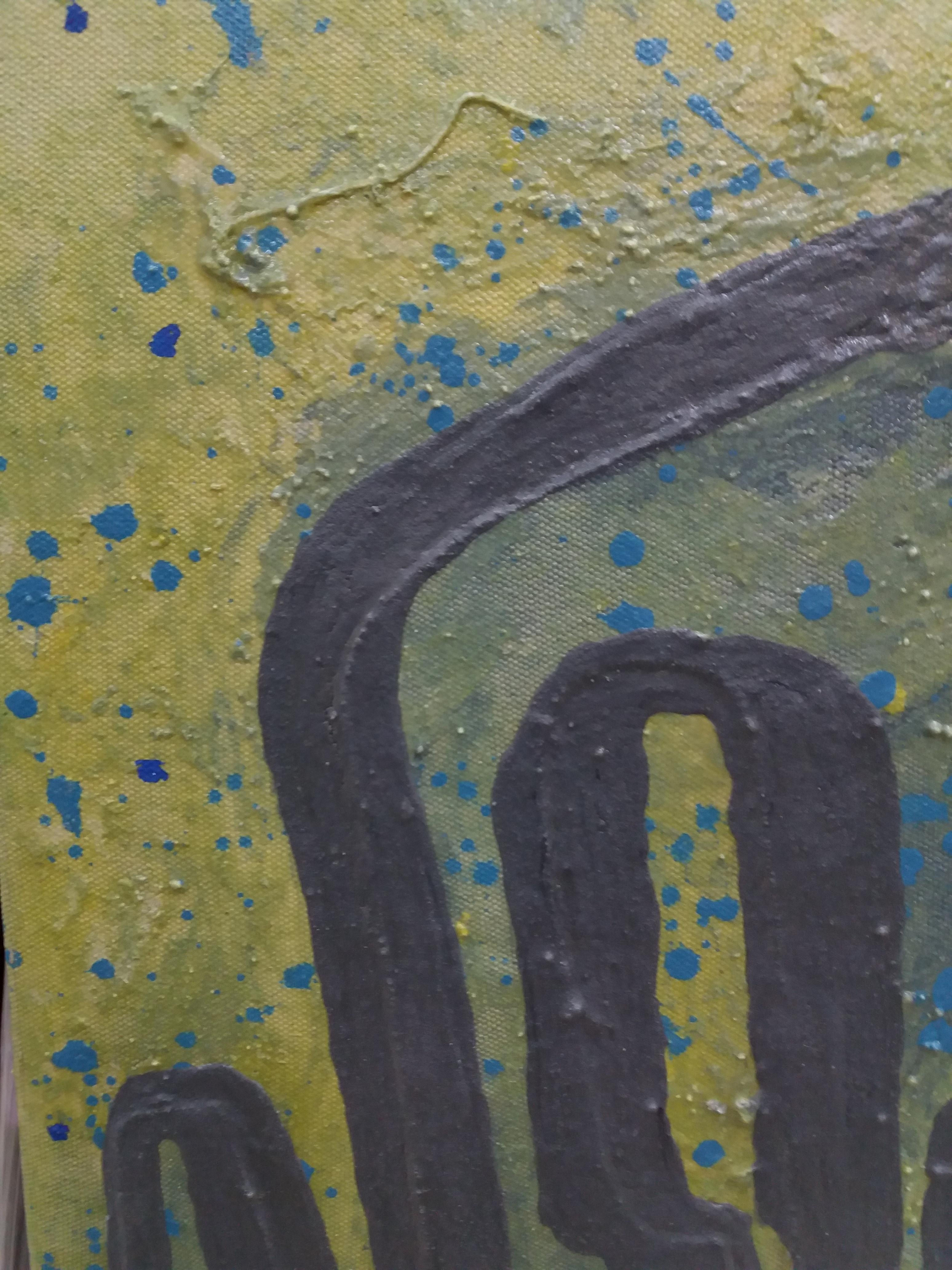 Pau Alemany 5 Green Chopin original abstrakte gemischte Medien Gemälde im Angebot 5